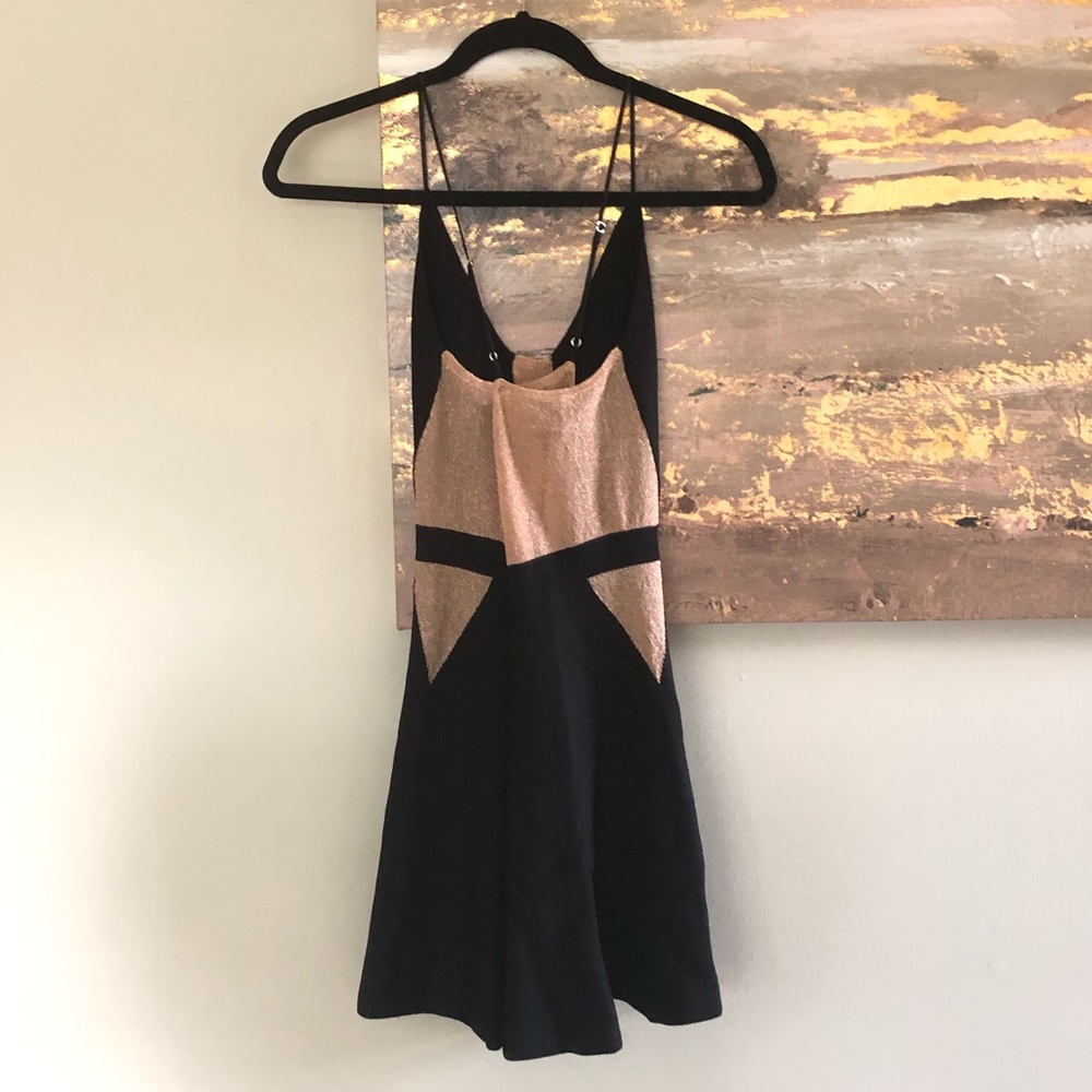 NWT NBD Odette Dress in Black and Gold - Picture 6 of 7